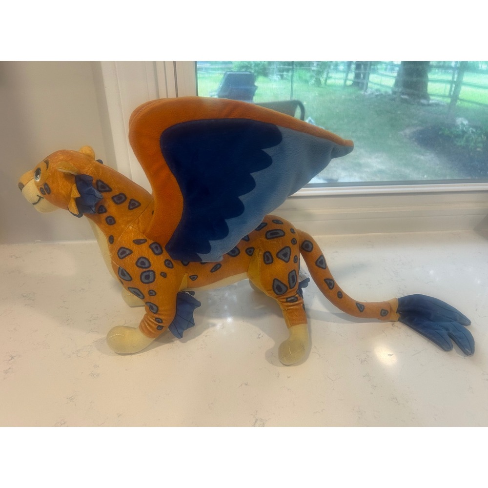 Disney Elena of Avalor Skylar Jaquin Plush Orange Blue Winged Leopard Stuffed